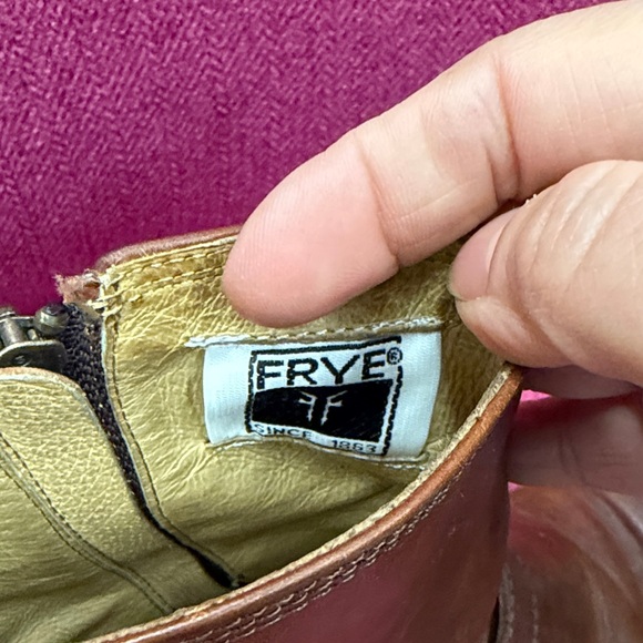 Frye Tan Brown Leather Harness Ankle Boots - Picture 8 of 10